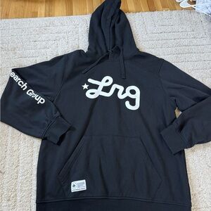 LRG Black Crewneck Hoodie with White Logo